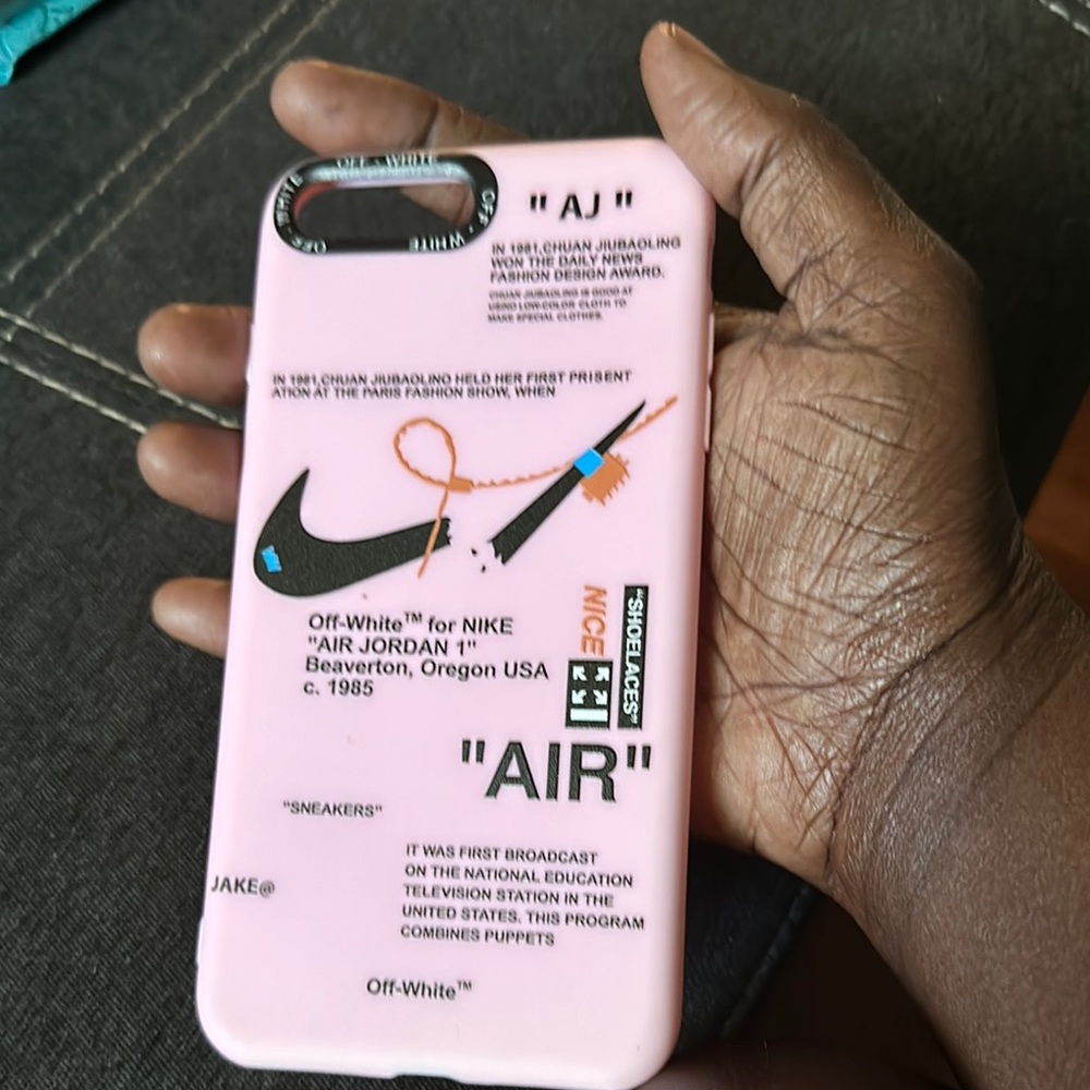Off-White Pink Smartphone Case Minimalist Design